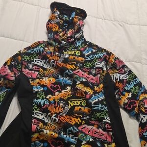 Colorful Graphic Hoodie LA + Image 1x [1515]